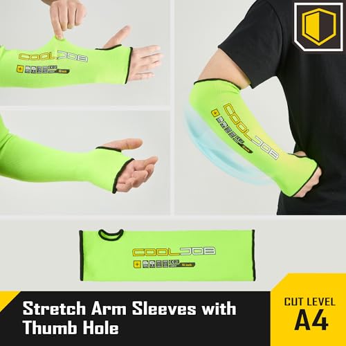 3 Pairs 14/18 Inch Cut Resistant Sleeves with Thumb Hole for Safety