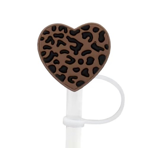 Dark Brown Straw Cover for Stanley 40&30 Oz Cup, 8mm Silicone Straw Covers Cap for Stanley Cup Accessories, Cute Topper for Tumblers, Cap Stopper for Reusable Straws Tip Lids (DM370)