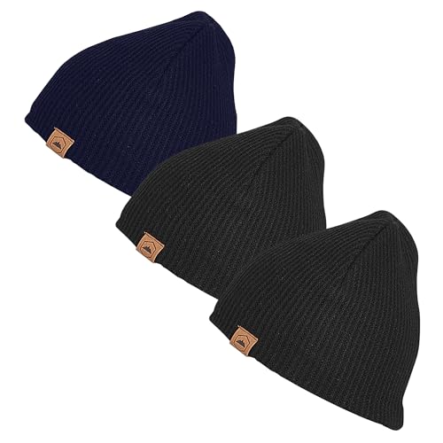 Tough Headwear Ribbed Beanie Hat - Four-Way Stretch Beanie for Women & Men - Lightweight, Soft Acrylic Knit Winter Hat