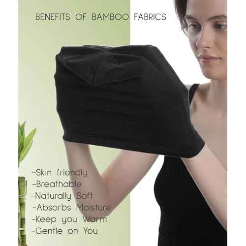 Unisex Bamboo Beanie Sleep Cap for Sensitive Skin, Hair Loss, Alopecia, Chemo, Indoors and Outdoors