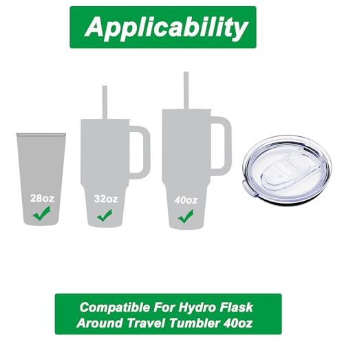 40oz Tumbler Lid Replacement for Hydro Flask - Splash Proof & Easy to Install