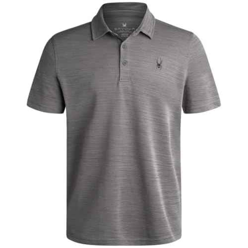 Spyder Mens Golf Shirts - Lightweight Moisture-Wicking Athletic Performance Collared Short Sleeve Polo Shirts for Men
