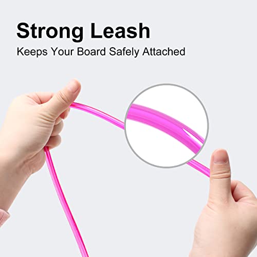 Pink White 9ft Surfboard Leash Premium SUP Leg Rope for All Surfboards