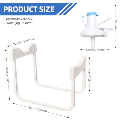 5 Gallon Water Dispenser Stand with Dual Valves & Detachable Metal Frame