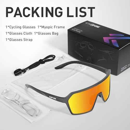KAPVOE Polarized Cycling Glasses Men Women Sports Sunglasses Mountain Bike Baseball MTB Running Fishing Golf Driving - K335