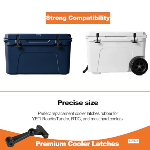 4 Pack Cooler Replacement Latches for YETI & RTIC Coolers - Heavy Duty Rubber
