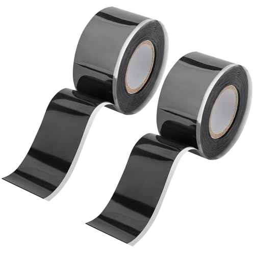 2 Rolls Grip Tape, 1IN X 10FT Grip Tape for Handles, Silicone Rubber Wrap for Pull Up Bars, Sports, Dumbbells, Barbells, Gym Equipment and Tools