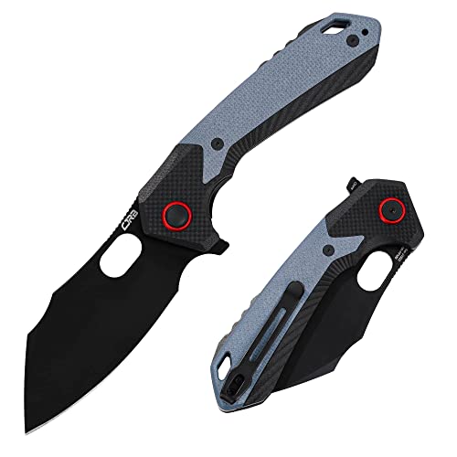 CJRB Caldera Folding Pocket Knife 3.5" AR-RPM9 Steel Blue G10 Handle