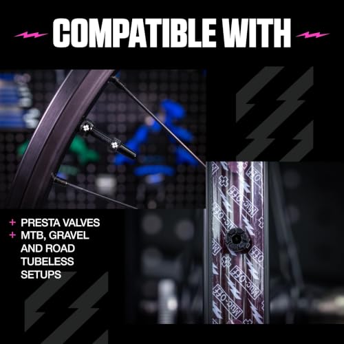 Muc-Off Tubeless Valve V2 - Black, 60mm, Aluminum Presta Bike Valve