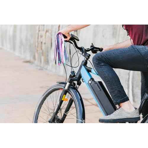 Rainbow Bike Streamers Holiday Bike Handlebar Tassels Colorful Bicycle Streamer Tassels for Bicycle Ornaments