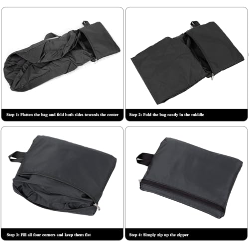 Foldable Travel Bag S Black Lightweight Gym Duffle for Women & Men