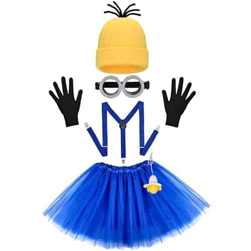 Halloween Costumes for Women Adult, Tutu Skirt/Banana Doll/Goggles/Beanie/Suspenders/Gloves, Funny Costume for Cosplay