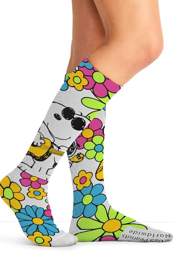 Cherokee Support Socks for Women - 12 mmHg Compression, One Size / Snoopy Grooves