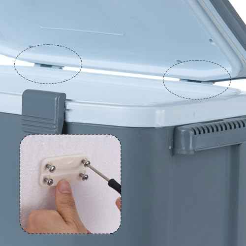 BOXOB 4pcs Cooler Hinges for Igloo, 2.32x1.26 Inch Cooler Plastic Hinges with 16 Screws Cooling Replacement Parts Kit Compatible with Igloo 50-165 Qt