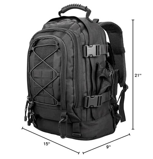 Miramrax Tactical Backpack Military Army Daypack - Assault Pack for Men Molle Backpacks Bug Out Bag 3 Day Pack for Hiking Camping Travel Hunting Rucksack Trekking Black