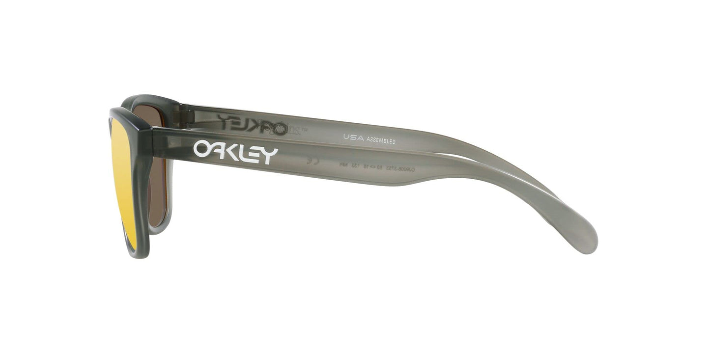Oakley Youth OJ9006 Frogskins XS Square Sunglasses, Matte Grey Smoke/Prizm 24K Polarized, 53 mm