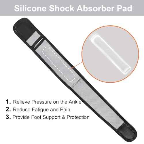 Achilles Tendonitis Brace, 1Pcs Adjustable Achilles Ankle Strap for Men, Gray Ankle Brace with Silicone Pad for Achilles Pain, Running, Cycling, Hiking, Sports