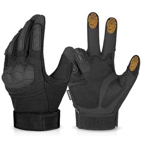 Tactical Gloves for Men, Motorcycle Military Combat Gloves Black Airsoft Gloves Touchscreen for Airsoft Outdoor Hunting Shooting Paintball Work Motorcycling Climbing