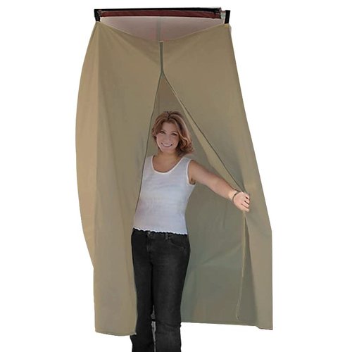 Privacy Tent for Boats - Float Boat Hanging Privacy Curtain Pull-Down Type Suitable for Bimini Top (Khaki)