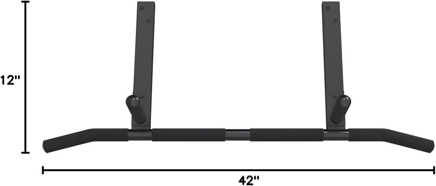 Joist Mount Pull Up Bar with Extra Hardware and Mounting Template for Easy Install to Beam or Rafter by Ultimate Body Press