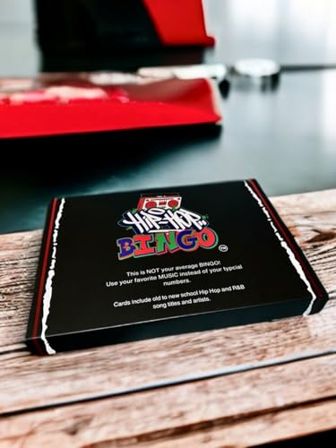 Hip Hop & R&B Music Bingo Set for Adults and Families - Card Games