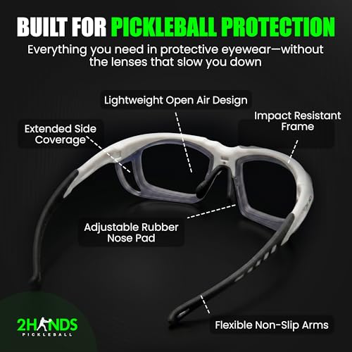 Lens-Free Pickleball Glasses Impact-Resistant Lightweight Protective Eyewear