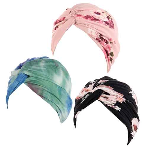 Womens Stretch Turbans Hat Headwraps Chemo Cap Cancer Head Cover Wraps
