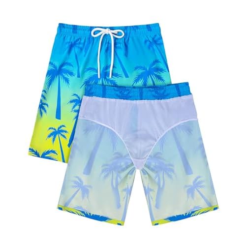 Boys Two Piece Rash Guard and Swim Trunks Outfit Set Kids Short Sleeve Swimsuit