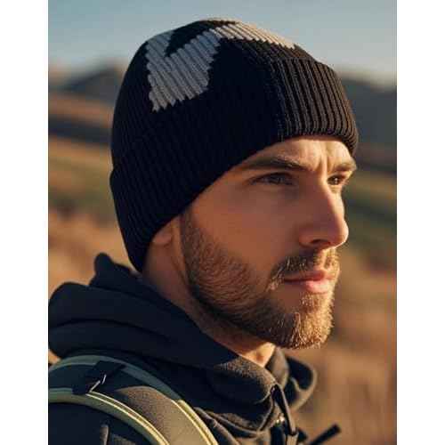 Pioneer Camp Mens Merino Wool Beanie Hats Thick Knit Winter Hat Cold Weather Skull Cap Hiking Skiing Climbing Casual Outdoor