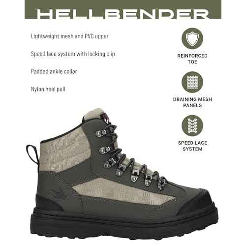 FROGG TOGGS Men's Hellbender Waterproof Fishing Wading Boot for Fishing in Felt or Cleated