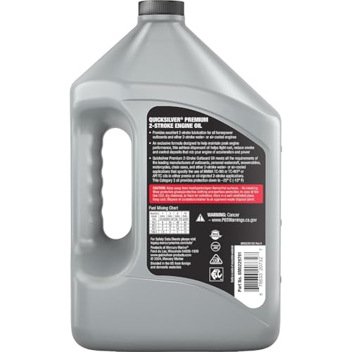 Quicksilver Premium 2-Stroke Engine Oil Gallon - Marine & Small Engines