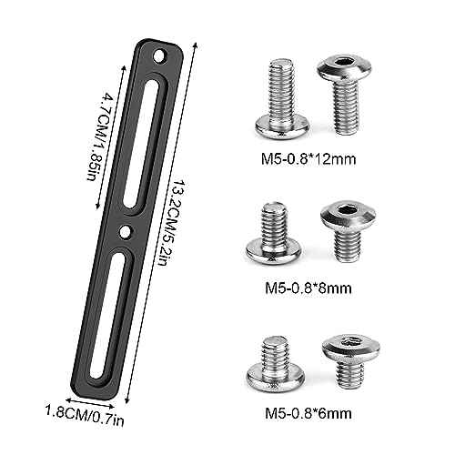 Bike Bottle Cage Adapter, Bicycle Bottle B-RAD Mounting Base Aluminum Alloy Adjustable Alt Position Cage Mounts Water Bottle Cage Mount Brackets for MTB Road Mountain Bike (2 Slot, Black)