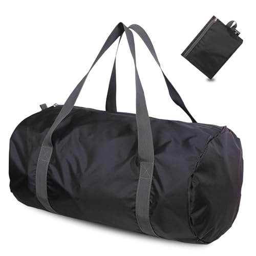 Foldable Travel Bag S Black Lightweight Gym Duffle for Women & Men