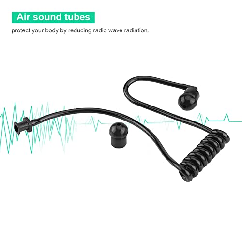 Replacement Coiled Acoustic Tube for Two-Way Radio Headsets 5 Pack