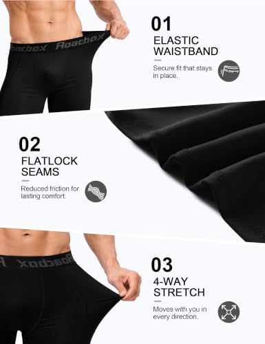 Men's Compression Shorts Large Black Performance Running Spandex Workout Underwear