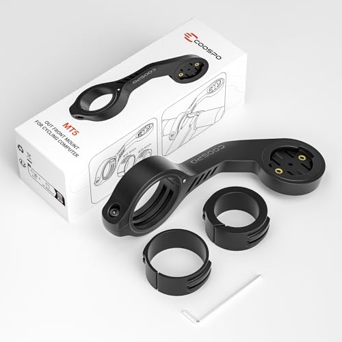 CooSpo Bike Computer Out Front Mount MT5, Compatible with Garmin, Bike Computer Mount Adapter for Handlebar 25.4mm/31.8mm