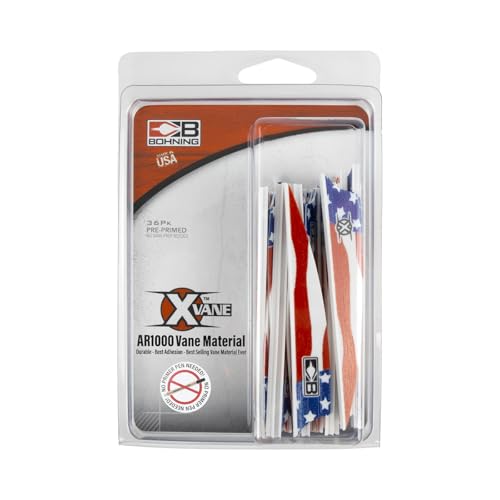 Bohning X Vane, 3.5" Hunting, 3D, Crossbow Vane, American Flag, 36pk