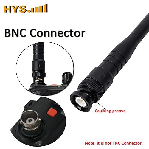 Telescopic Dual-Band VHF UHF Antenna for Handheld Two-Way Radios - 6.1Inch-19.8Inch Retractable