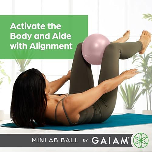 Mini Inflatable Ab Exercise Ball 8 Inch for Core Strength Yoga Pilates - Romance Rose
