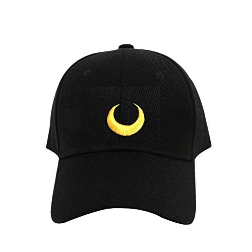 Women's Moon Hat - Black Anime Style Half-Moon Cap