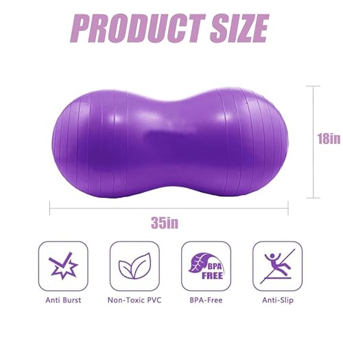 Anti-Burst Peanut Yoga Ball for Pregnancy, Fitness & Therapy
