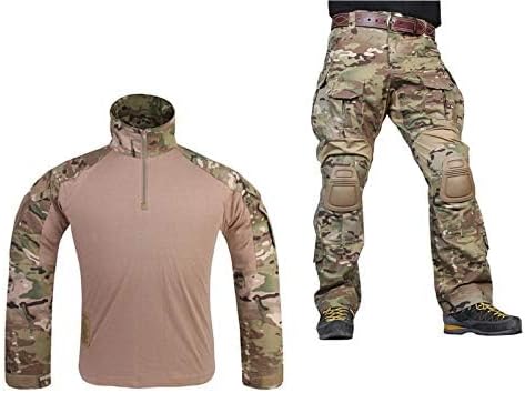 Paintball Equipment Tacticam bdu Emerson Combat G3 Uniform with Knee Pad Multicam MC