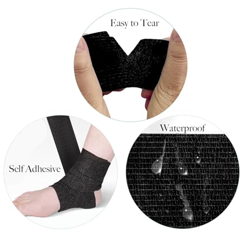 32 Rolls Self Adhesive Bandage Wrap 2 inch Cohesive Bandage Wrap Stretch Bandages Wraps Tape Colorful Elastic Self-Adherent Tape for Wrist Ankle Sports Swelling Sprains
