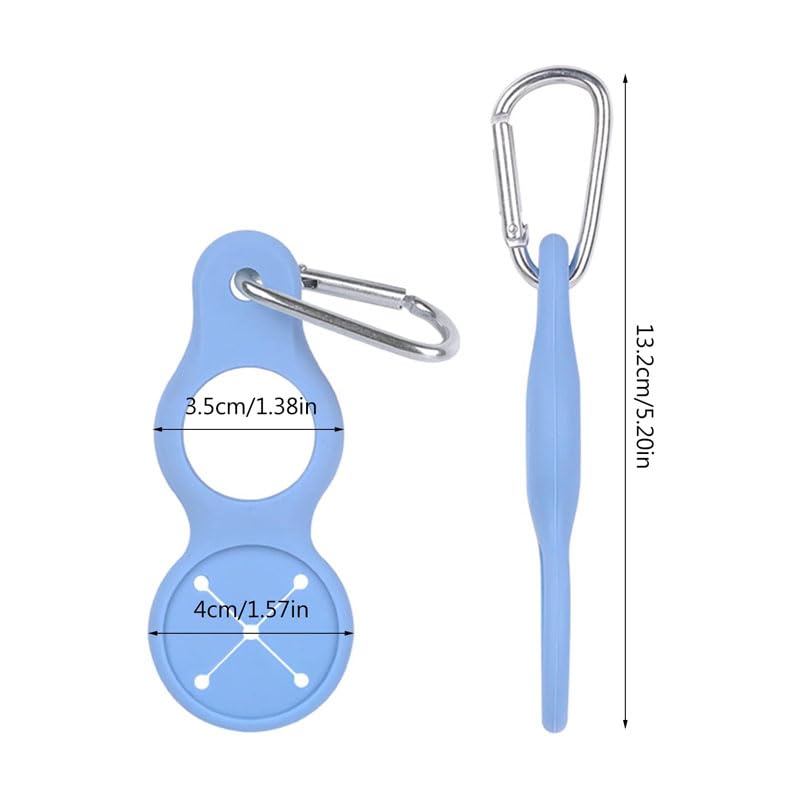 Generic Silicone Water Bottle Clip With Buckle 6pcs, Stick-On Keychain, for Outdoor Camping Hiking Backpacking, Pink