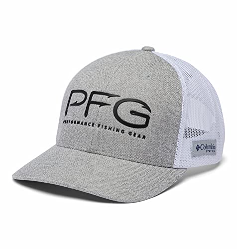 Unisex Mesh Ball Cap with Breathable Back - Columbia PFG Large-X-Large Cool Grey Heather/Black