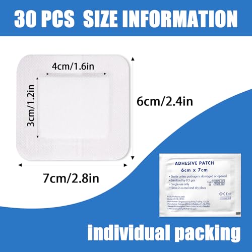 Sterile Wound Care Gauze Dressings 30 Pack - Water-Resistant & Non-Adherent