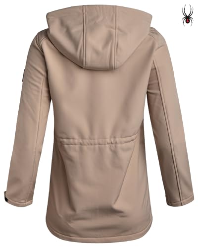 Women's Softshell Jacket Water Resistant Fleece Lined Clay Medium