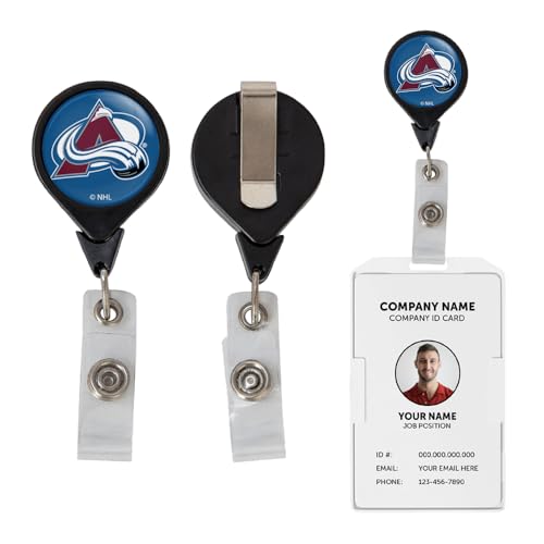 Colorado Avalanche Badge Reel - Retractable ID Holder for Fans