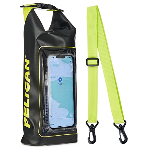 Pelican Marine Waterproof Dry Bag 2L with Phone Pouch Black Yellow - IP68