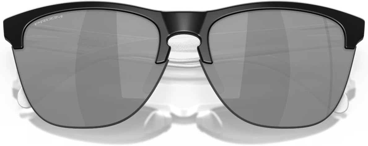 Oakley Frogskins Lite Sunglasses Matte Black Silver with Prizm Black Lens 63mm